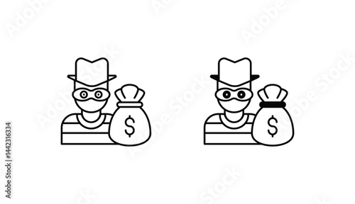 Theft icon design with white background stock illustration