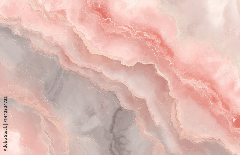 A close-up view of the surface displays an abstract marble pattern on the pink marble stone floor's texture background