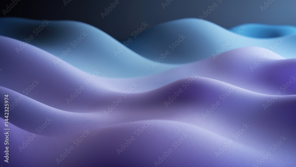 Obraz premium Wavy Pattern Background Featuring Black, Dark Blue, and Purple with Dusty Texture