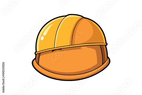 Yellow hard hat for construction workers, safety gear, and protective equipment isolated on Transparent Background, ideal for Labor Day or Labour Day celebrations