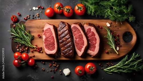 Grilled Steak with Spices and Herbs