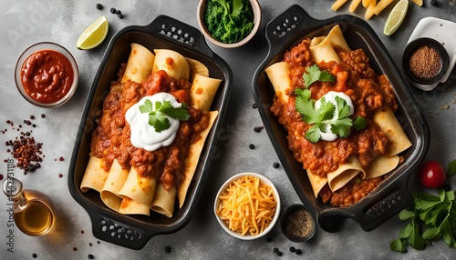 Delicious Enchiladas with Chili Sauce