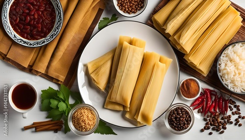 Tamales with Ingredients