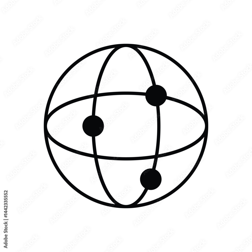 Global Network Vector icon Global Network Vector icon