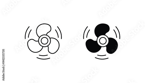 Propeller icon design with white background stock illustration