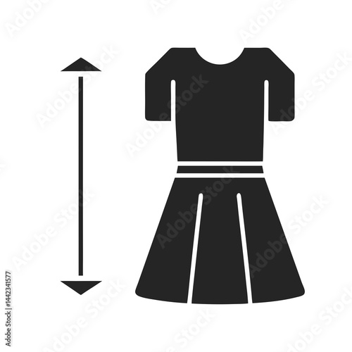 Dress vector silhouette illustration isolated on white background