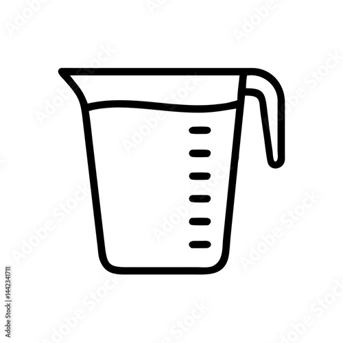 Measuring Jug Icon – Minimal Kitchen Measurement Tool vector