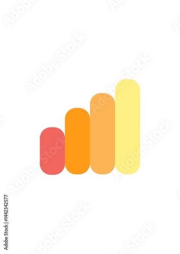 vector infographic of bar chart. Ideal for data presentation, business reports, analytics, statistics, marketing infographics, and educational materials. Fully editable and suitable for print or d