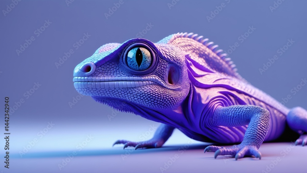Obraz premium Chameleon Photography Featuring an Isolated Colorful Lizard