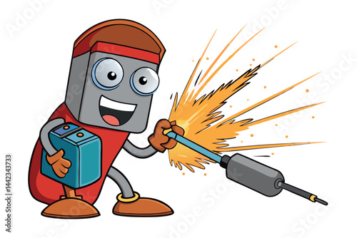 welder creating sparks while working with safety equipment, showcasing welding tasks and industrial work, perfect for labour day or labor day projects