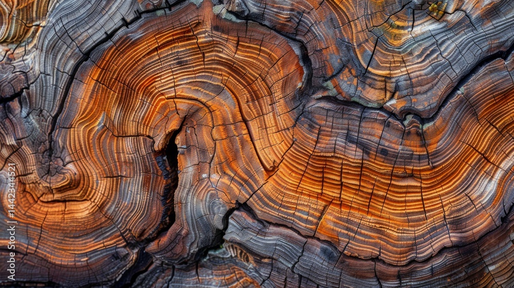 Tree cut with rings and wood texture. Can be used as a background for natural, ecological themes.