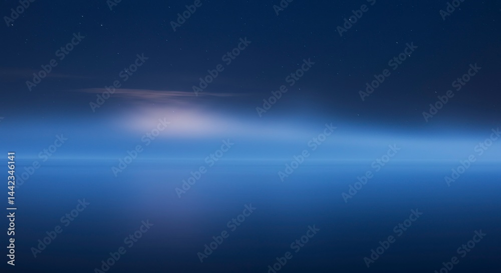 Obraz premium Night sky over tranquil ocean