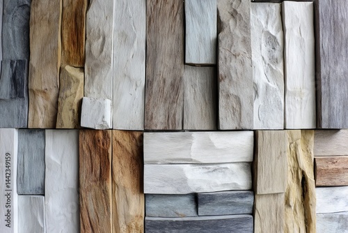Different kinds of reclaimed wood paneling adorn the outer walls of a building