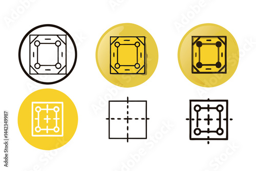 Detailed Engineering Drawings and Schematics for Manufacturing Process, Featuring Mechanical Components Labour Day or Labor Day Line Art Icon Set