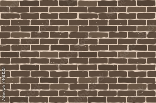 Seamless Brick wall brown color design, background image