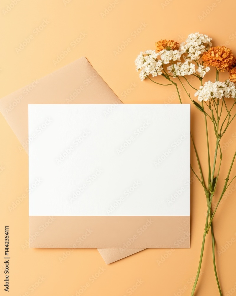 Modern Minimalistic Pastel Background with Stationery and Dried Flowers for Elegant and Creative Designs Modern Minimalistic Pastel Background with Stationery and Dried Flowers for Elegant and Creative Designs