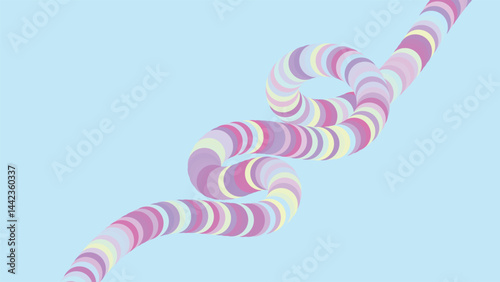 colorful wave blending with blue pastel background