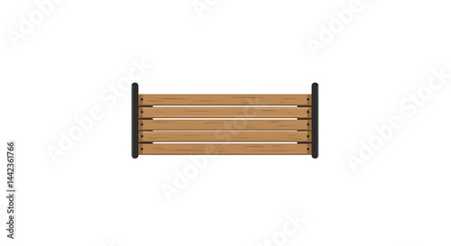 Overhead View of a Simple Wooden Bench