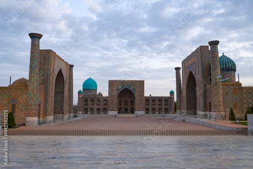 Ancient Registan Square early in the September morning