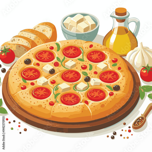bread, focaccia, food, fresh, italian, snack, traditional, healthy, meal, lunch, oil, cuisine, dinner, baked, olive, rosemary, delicious, cooked, appetizer, homemade, rustic, background, breakfast, ba