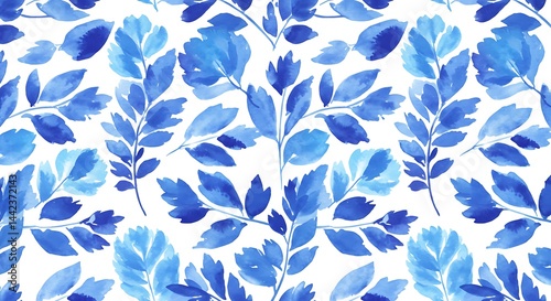 Azure Whisper: A Watercolor Bloom AI Generated