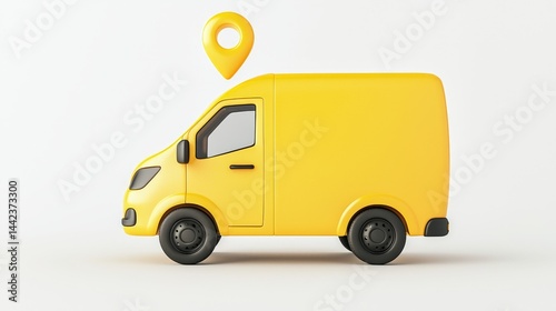 Speedy 3D Express Package Delivery Service for High-Value Items with Copy Space on White Background