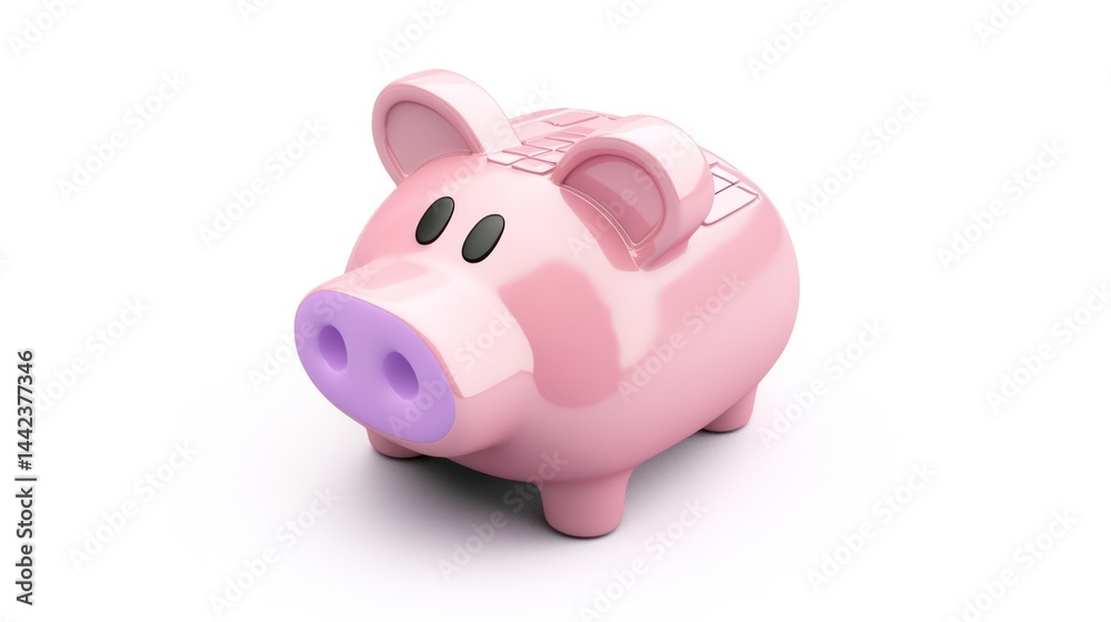 Pink piggy bank sits pristine, offering symbol future financial planning, simple studio shot. Pink piggy bank sits pristine, offering symbol future financial planning, simple studio shot.