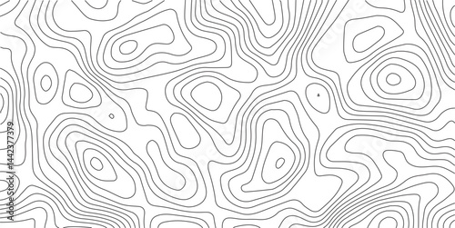 Abstract Topographic background. Geographic line map. Wavy pattern design. Paper texture imitation of a geographical map shades. Vector illustration.	