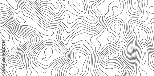 Abstract Topographic background. Geographic line map. Wavy pattern design. Paper texture imitation of a geographical map shades. Vector illustration.	