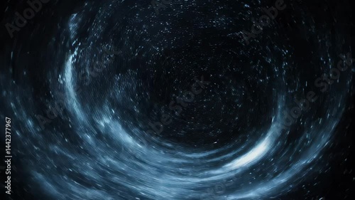 Experience the breathtaking beauty of a swirling galaxy where countless stars streak through the darkness in a stunning display of cosmic motion, showcasing the wonders of the universe