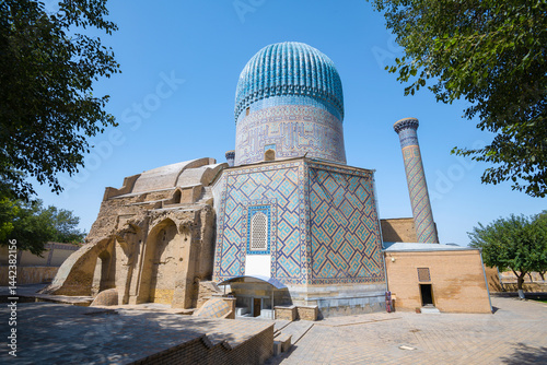 Obraz na płótnie View of the ancient Gur-Emir mausoleum (Tomb of Tamerlane) on a sunny September day. Samarkand w salonie
