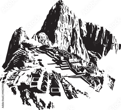 vector illustration of a mountain