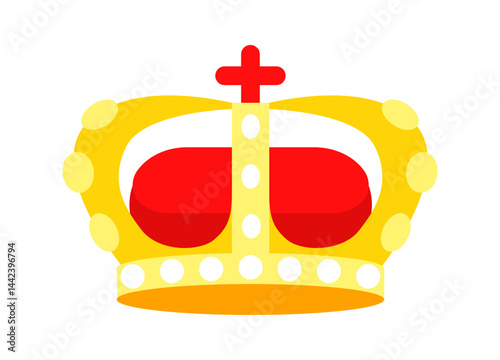 Golden royal crown representing monarchy and kingdom