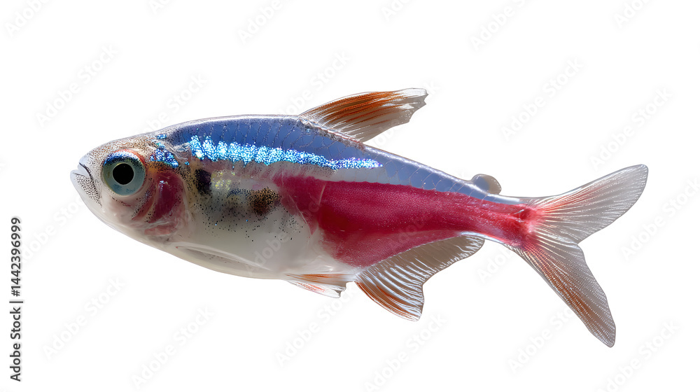 Fototapeta premium neon tetra fish on transparent