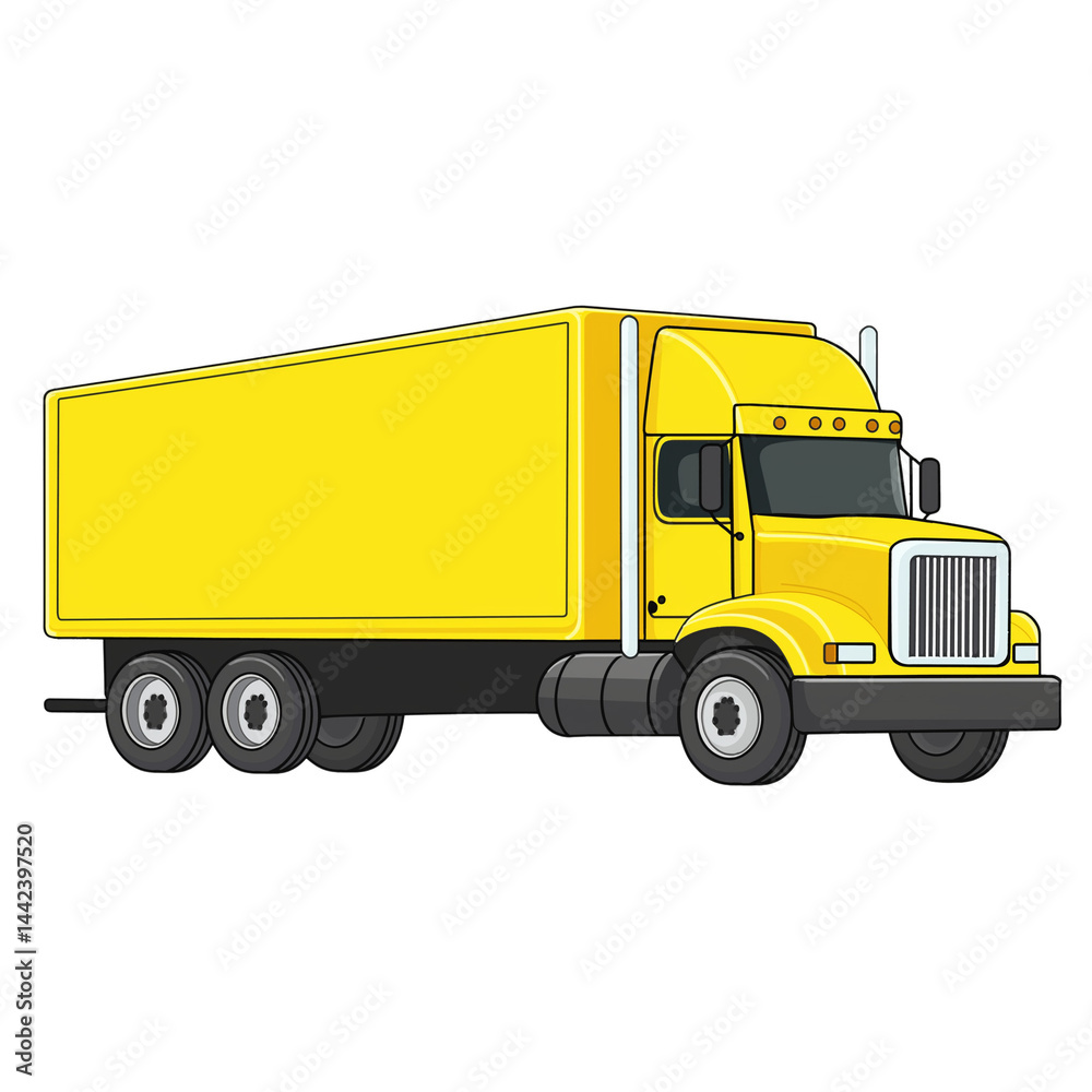 Yellow delivery truck PNG image with transparent background Yellow delivery truck PNG image with transparent background