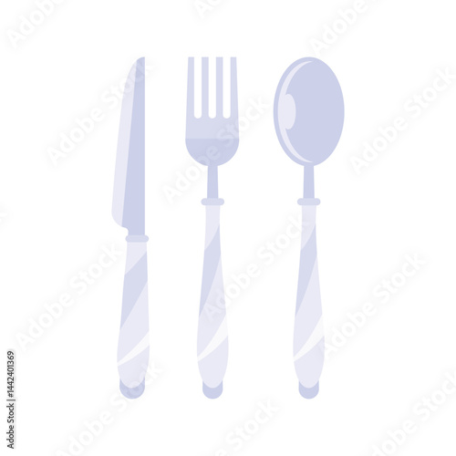 Silverware Cutlery Set with Knife, Fork, and Spoon