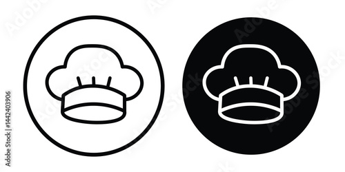 Chef hat icon. Cook cap vector illustration. Master chef pictogram. cook illustration sign collection. kitchen symbol. restaurant logo
