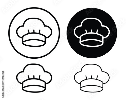 Chef hat icon. Cook cap vector illustration. Master chef pictogram. cook illustration sign collection. kitchen symbol. restaurant logo
