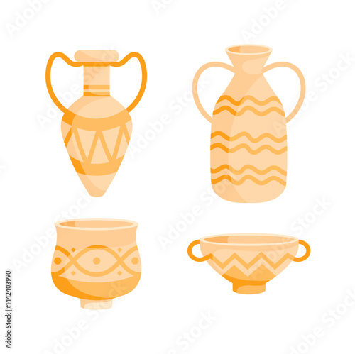 Four ancient vases representing different cultures and traditions are waiting to be discovered