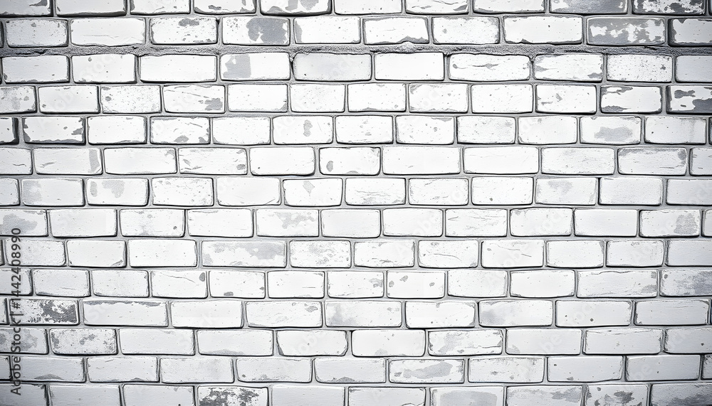 Obraz premium Old white brick wall as rough grunge background, asian style. with white shades