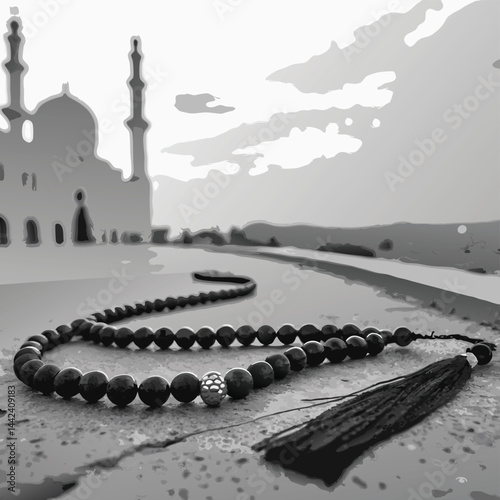 mosque in the morning