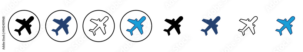 Plane icon vector. Airplane icon vector. Flight transport symbol. Travel illustration. Holiday symbol