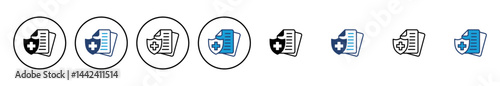 Medical insurance icon vector. health insurance icon