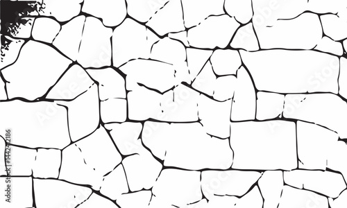 White black grey concrete wall, floor with cracks, texture background, cracked paint