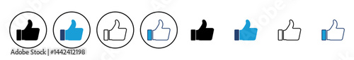 Thumbs up icon vector. Hand like. Like icon vector.