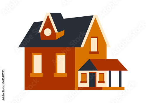 Cozy suburban house representing real estate, family life and property investment