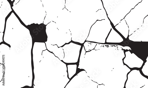White black grey concrete wall, floor with cracks, texture background, cracked paint
