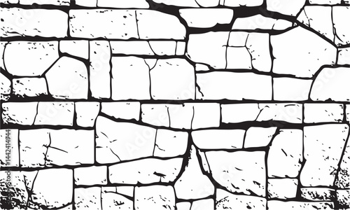 White black grey concrete wall, floor with cracks, texture background, cracked paint