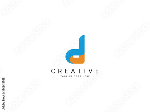 d modern letter logo