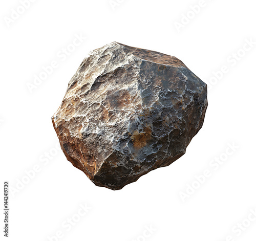 A meteorite isolated on white background PNG. GENERATIVE AI